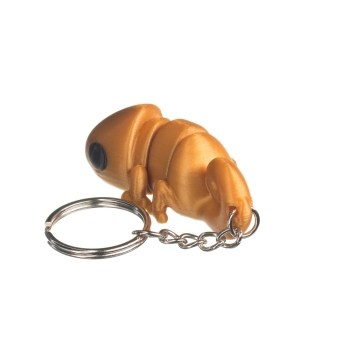 Kameleon złoty - brelok do kluczy